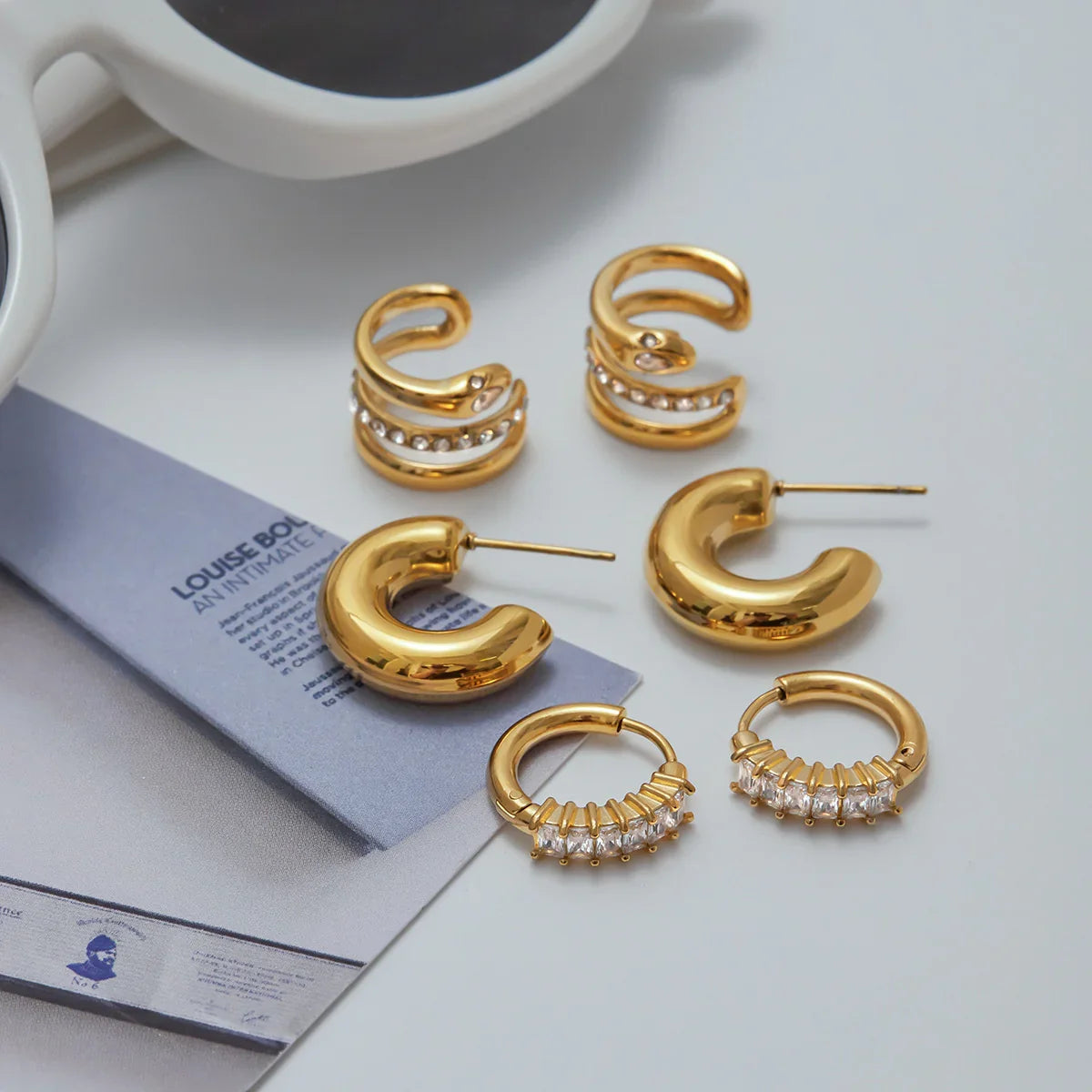 Éclat Gold Earring Trio