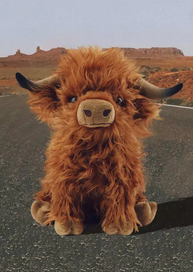 Eco-Friendly Scottish Highland Cow Plush Toy