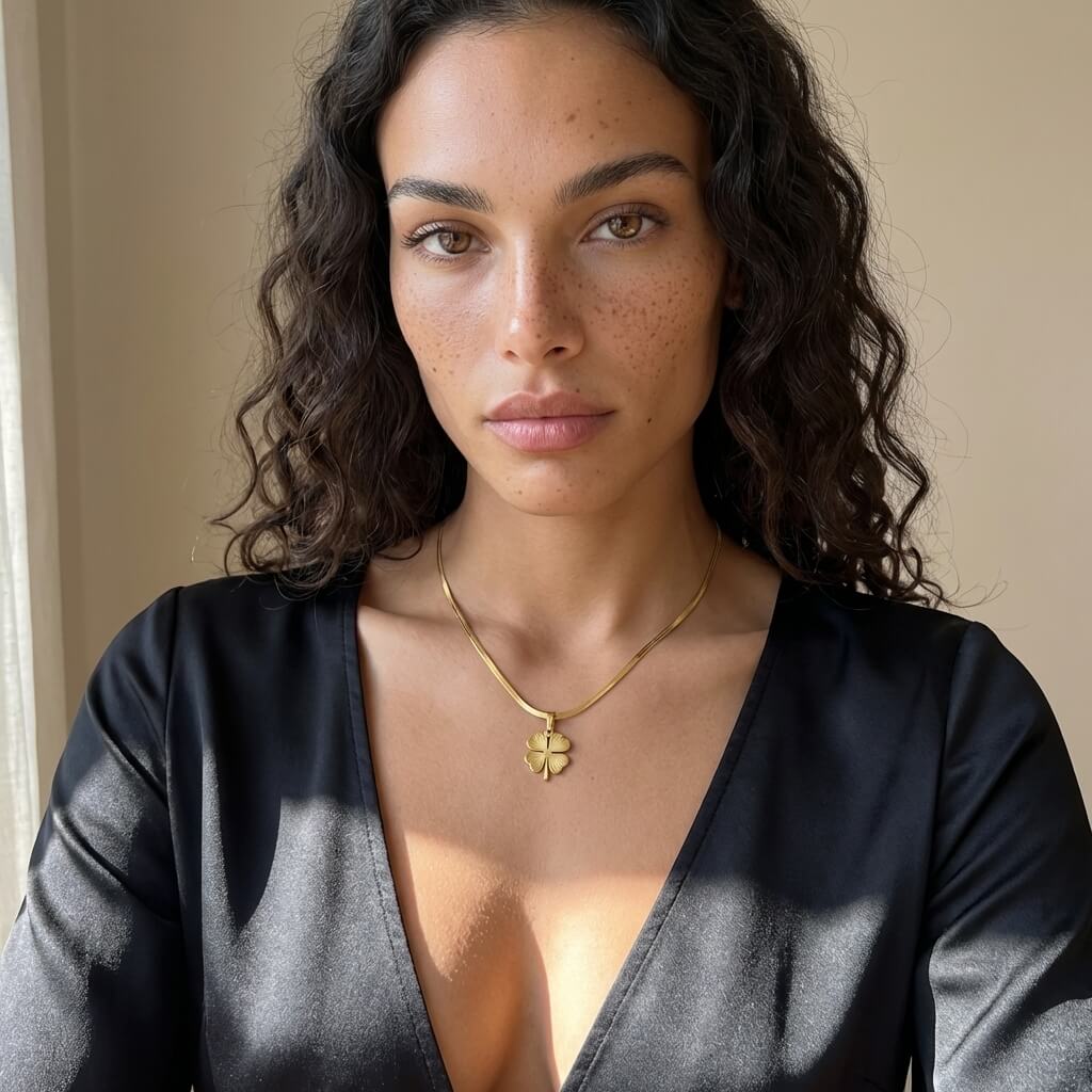 Elara Lucky Clover Pendant Necklace