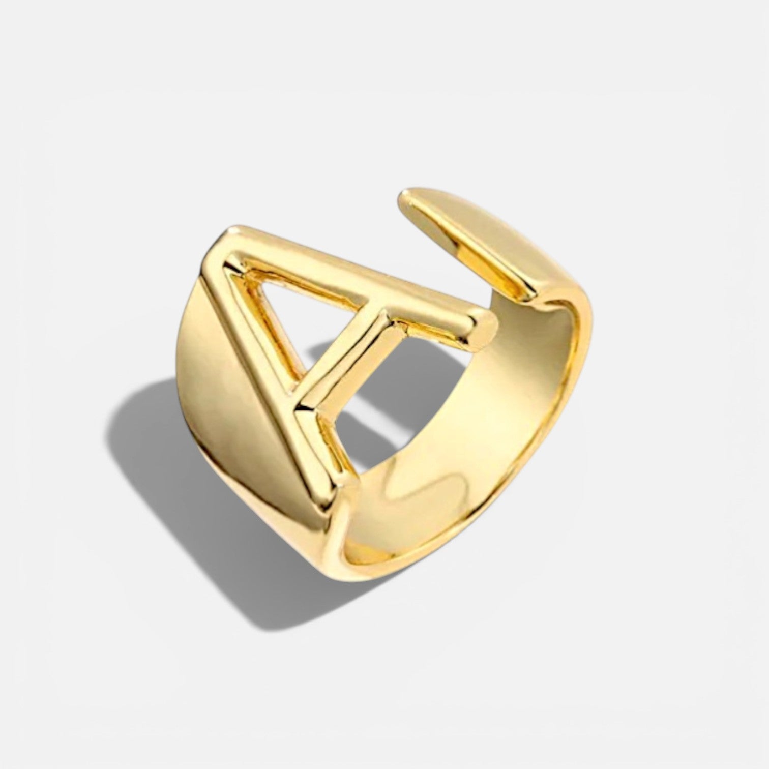 Elarique Initial Statement Adjustable Ring