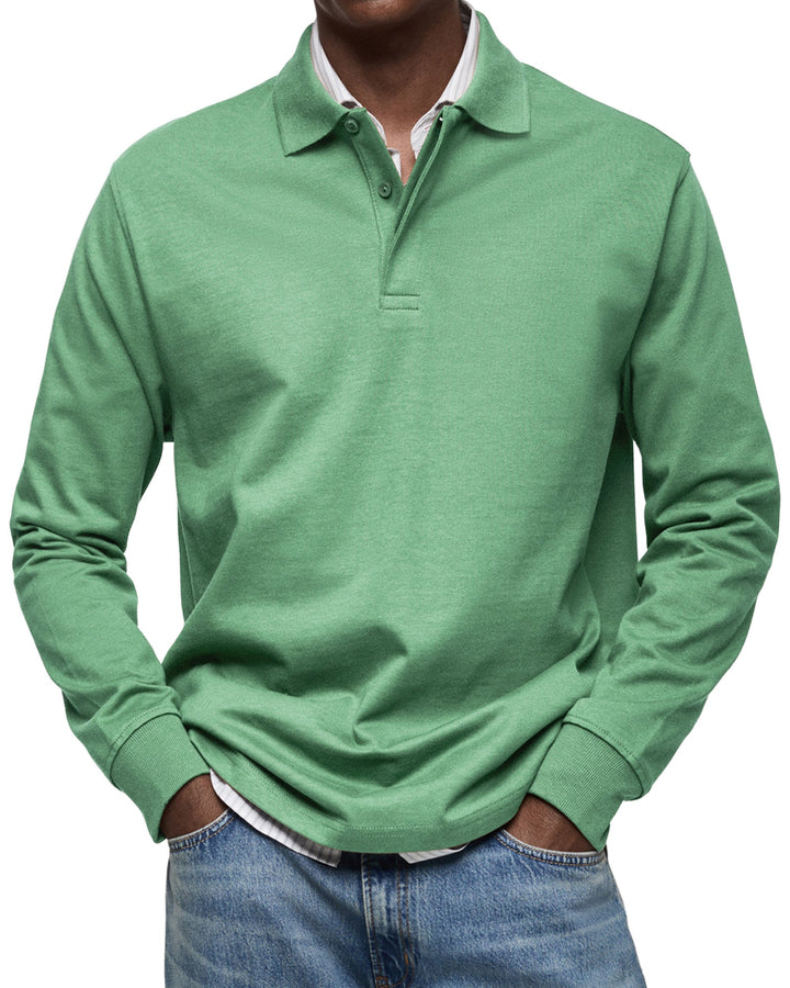 Elhanan - Stylish Long Sleeve Polo Shirt