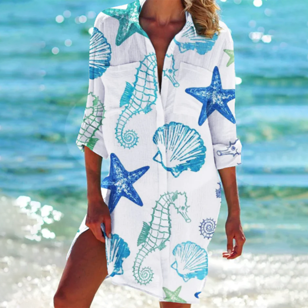 Elisabeta – Elegant Dress with Graphic Pattern