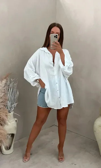 Eliza - Horus Cotton Shirt in Plus Size