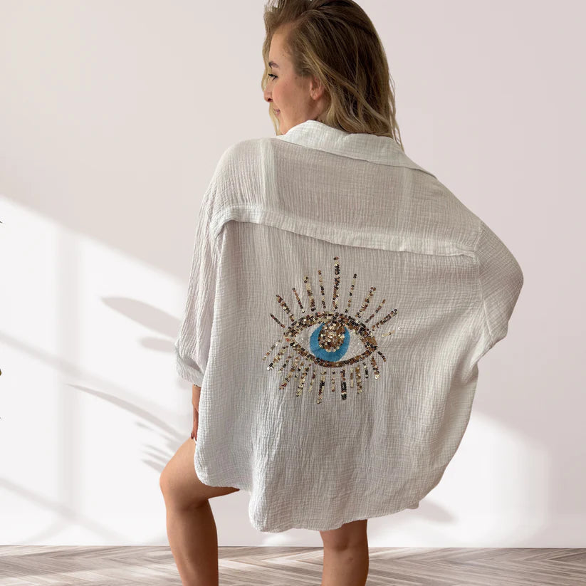 Eliza - Horus Cotton Shirt in Plus Size
