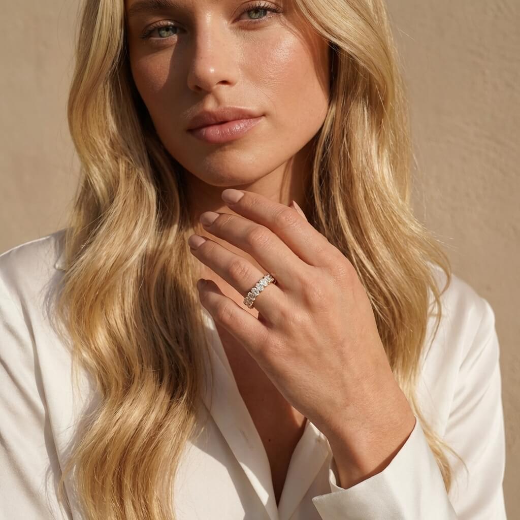 Ellure Oval Eternity Ring