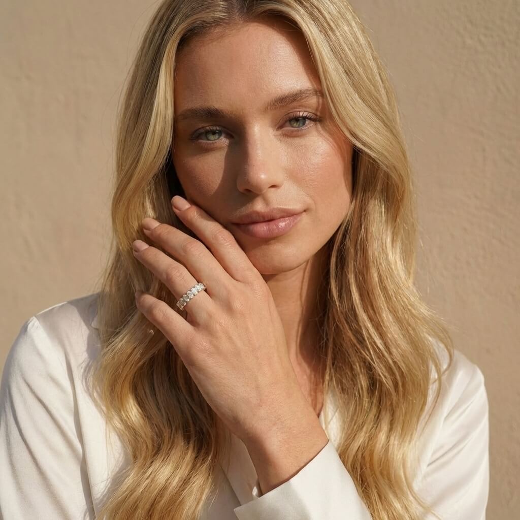 Ellure Oval Eternity Ring