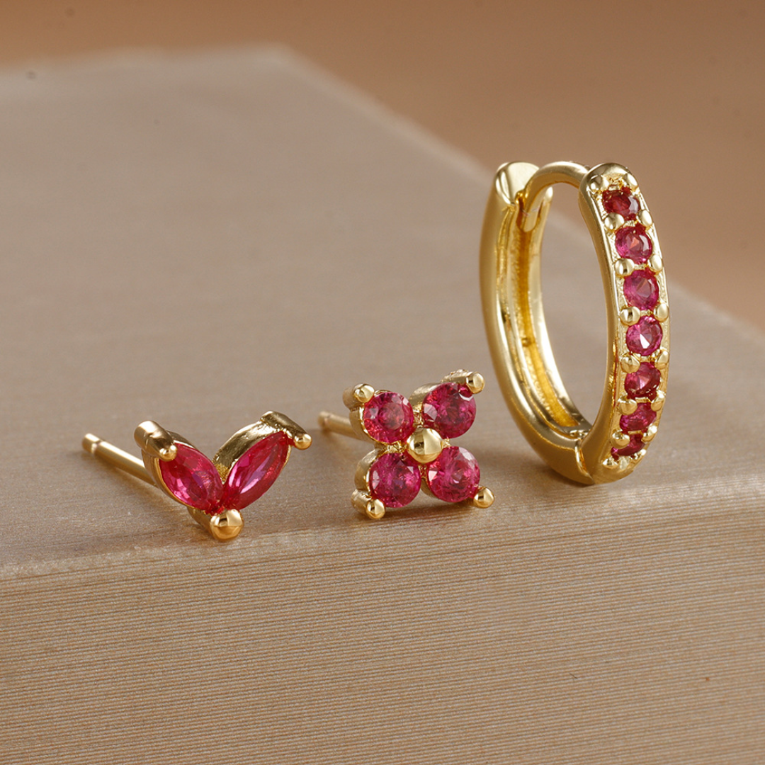 Elysian Tulip Hoop Earring Set
