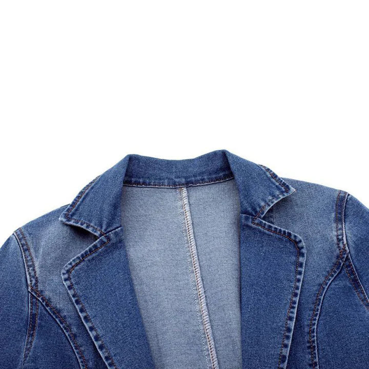 Enara – Fluid Denim Jacket with Pockets