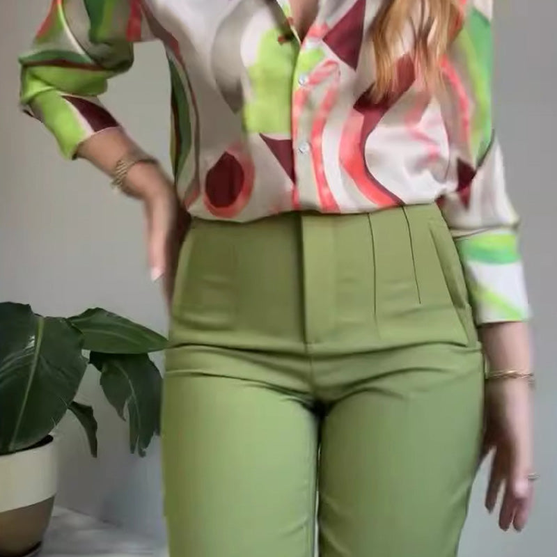 Enid – Casual Printed Shirt and Pants