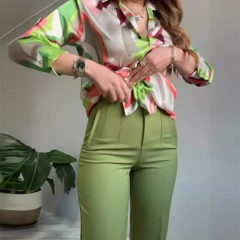 Enid – Casual Printed Shirt and Pants