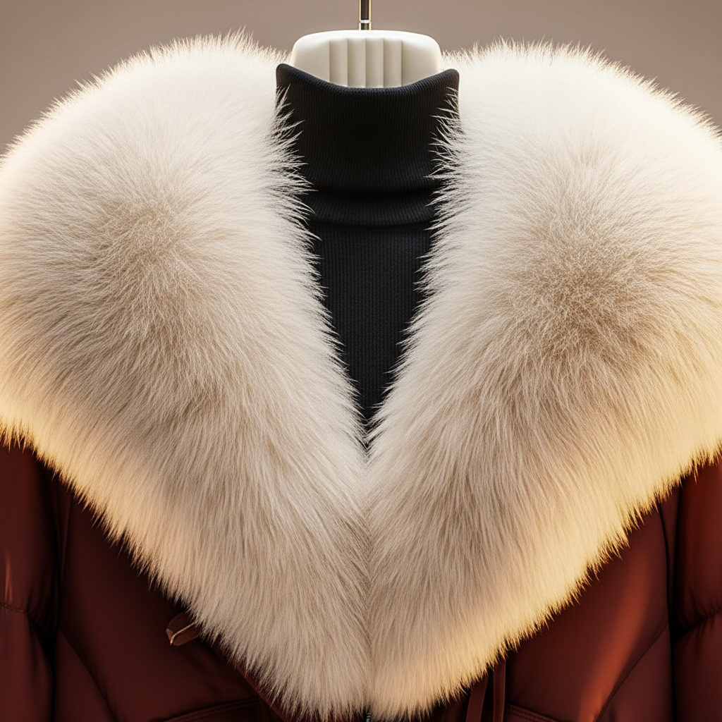 Enina – Stylish Cotton Coat with Fur Collar