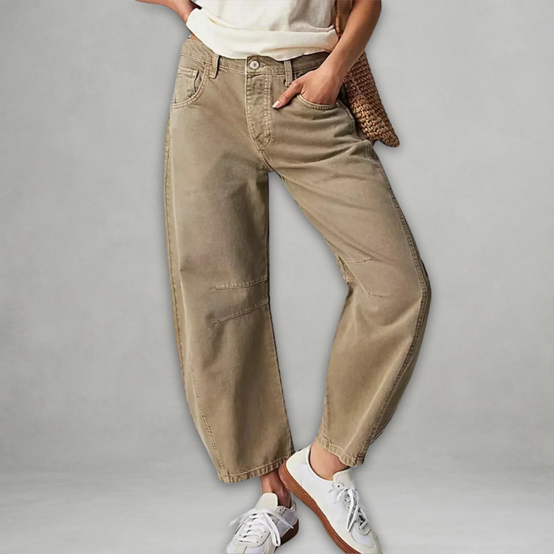 Entela – Casual Loose Jeans with Pocket