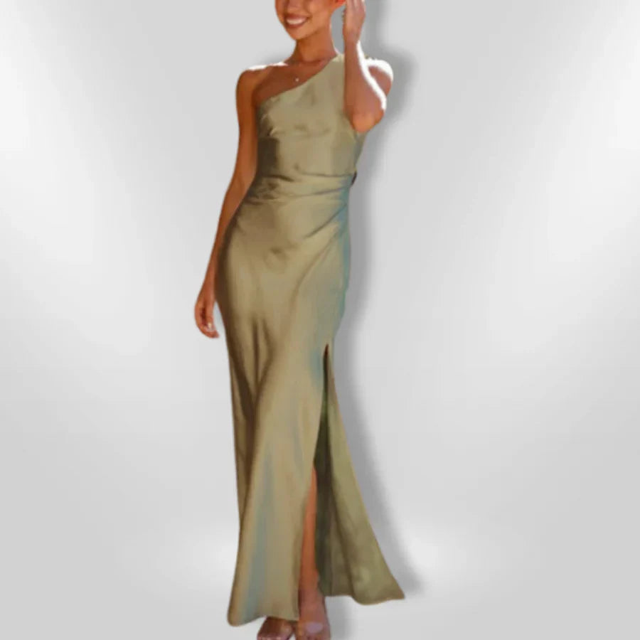 Erminia – Asymmetrical Dress with Slit