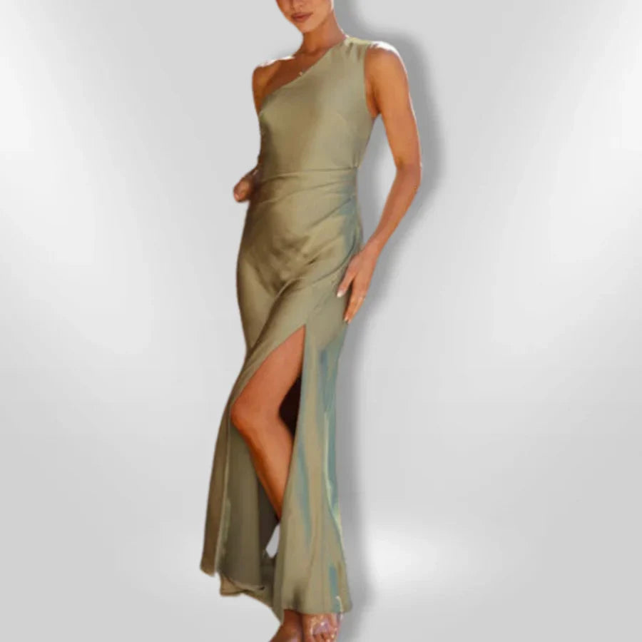Erminia – Asymmetrical Dress with Slit