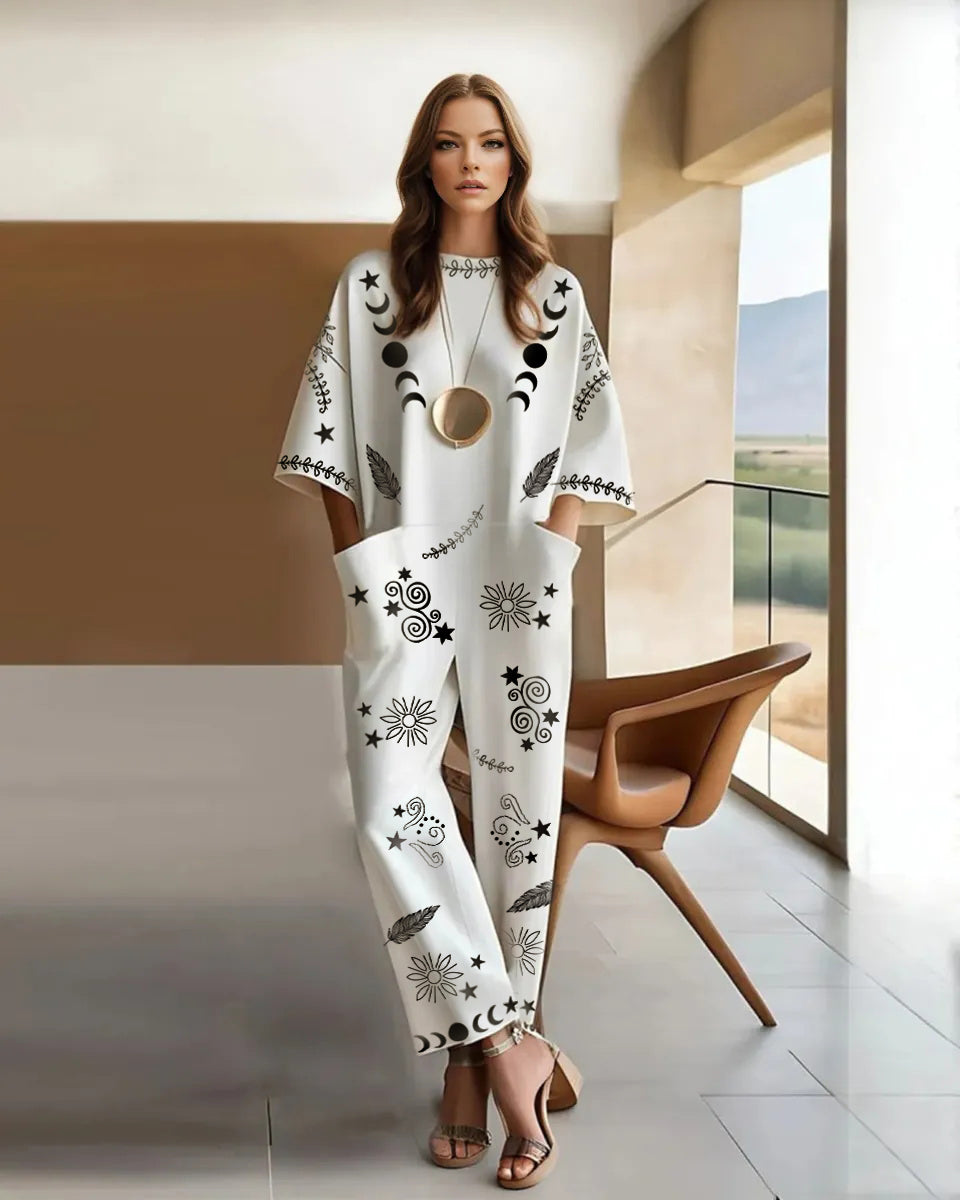 Ernestine – Cotton Stretch Loose Jumpsuit