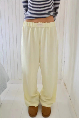 Evgenia - Wide-Leg Lounge Pants with Elastic Waistband