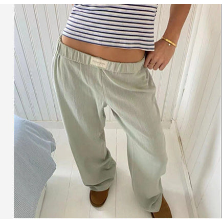 Evgenia - Wide-Leg Lounge Pants with Elastic Waistband