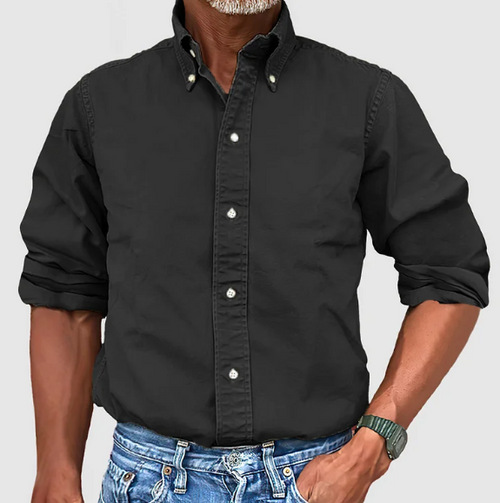 Ewan - Casual Long Sleeve Shirt with Buttons