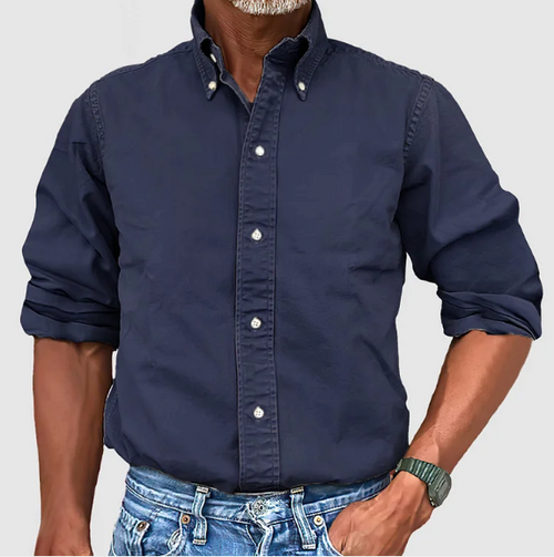 Ewan - Casual Long Sleeve Shirt with Buttons