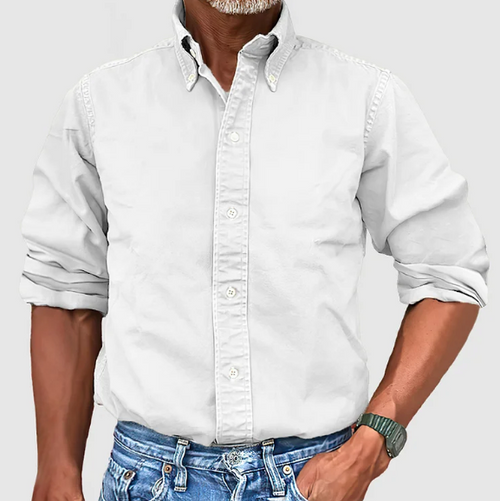 Ewan - Casual Long Sleeve Shirt with Buttons
