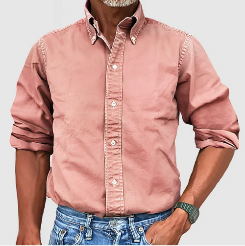 Ewan - Casual Long Sleeve Shirt with Buttons