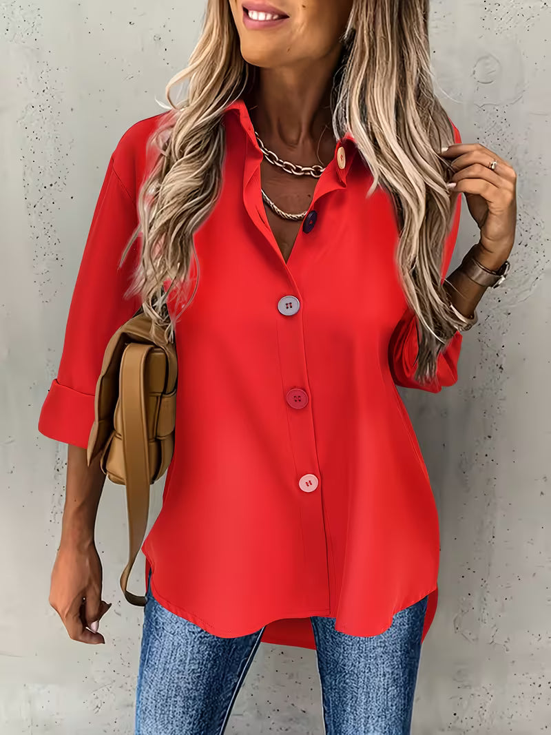 Fausta – Single-Breasted Long Sleeve Shirt