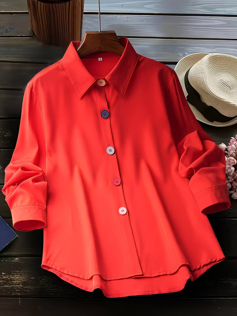 Fausta – Single-Breasted Long Sleeve Shirt