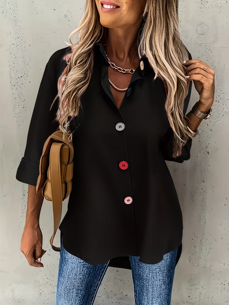 Fausta – Single-Breasted Long Sleeve Shirt