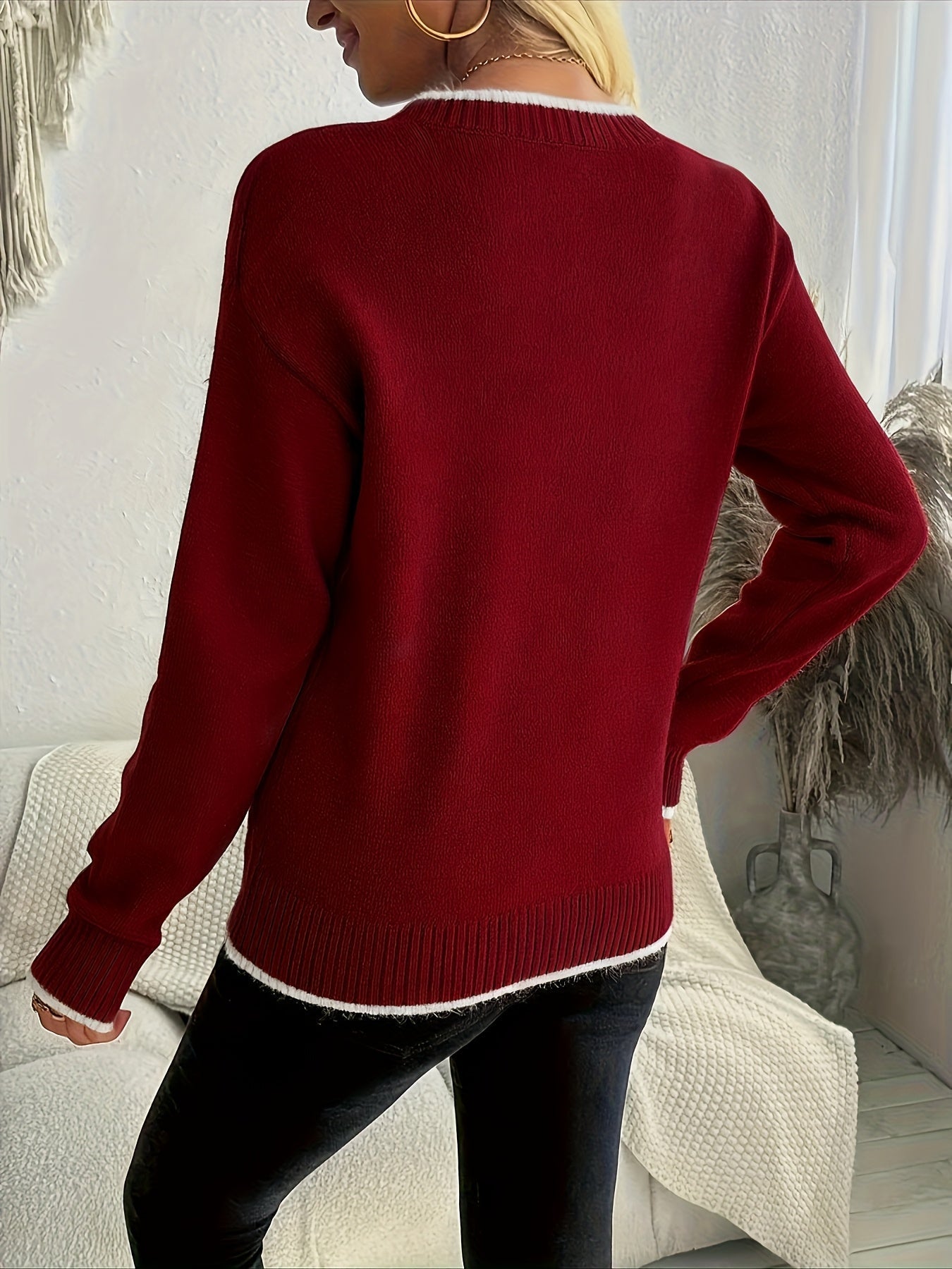 Fedele – Christmas Sweater with Snowflake Pattern