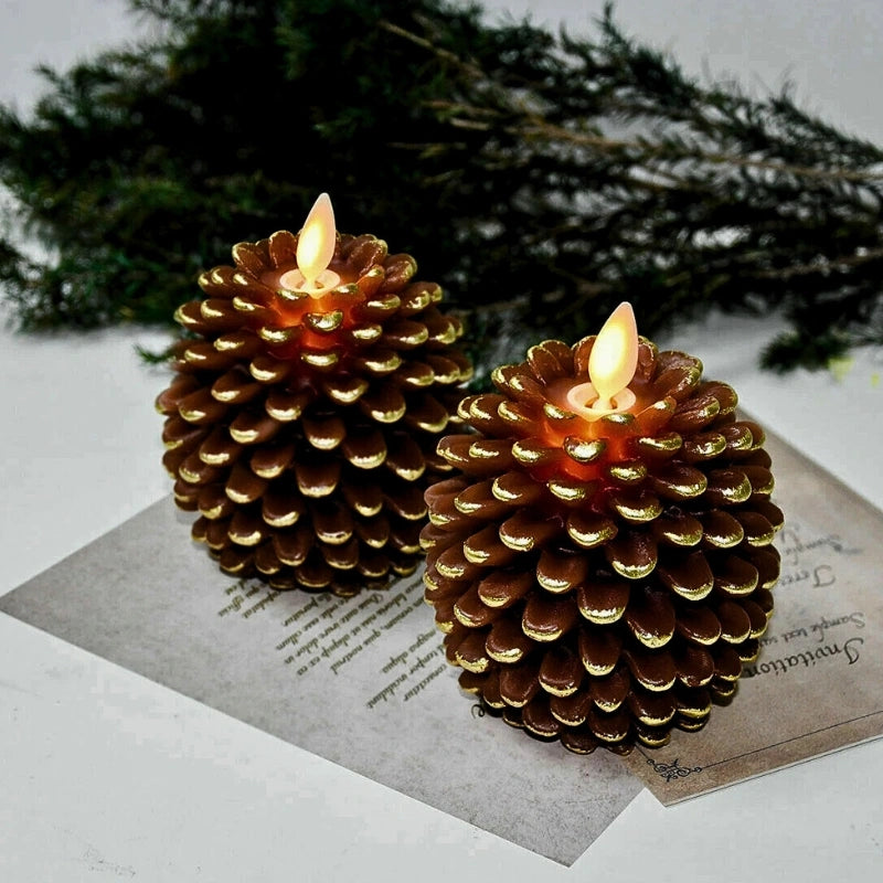 ForestFlame – Atmospheric, Flameless Candle in Pine Cone Shape