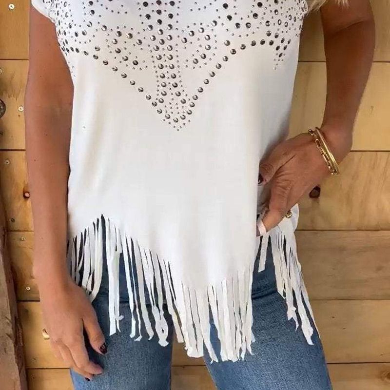 Frances - Short-Sleeve T-Shirt with Hot Print
