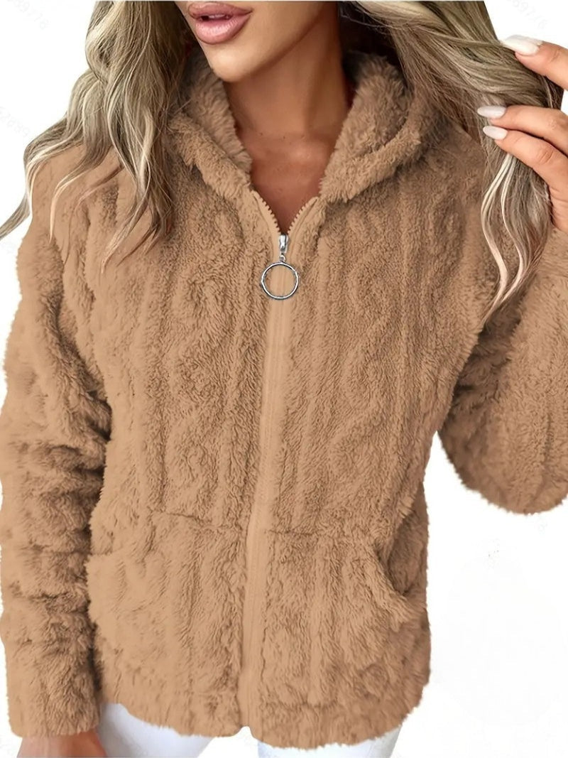 Ganka - Long Sleeve Hooded Pullover with Zipper