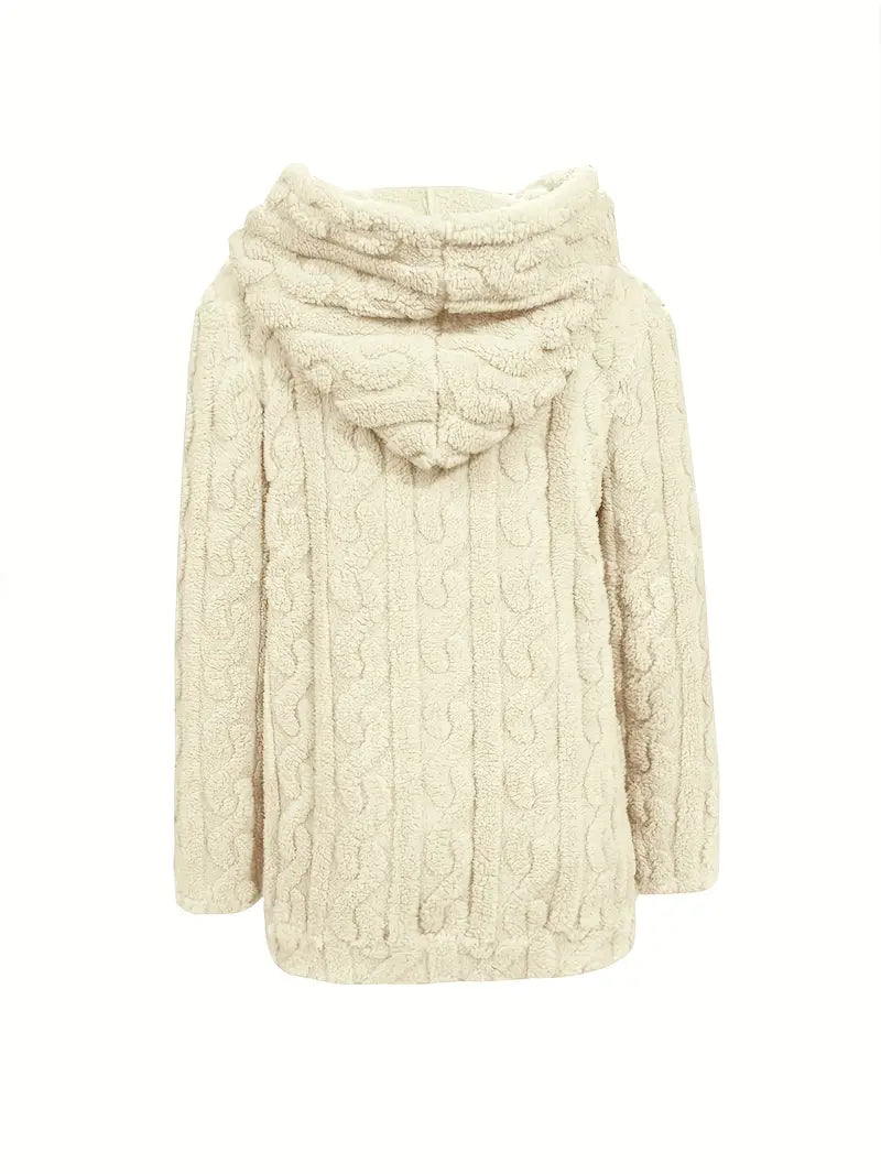Ganka - Long Sleeve Hooded Pullover with Zipper
