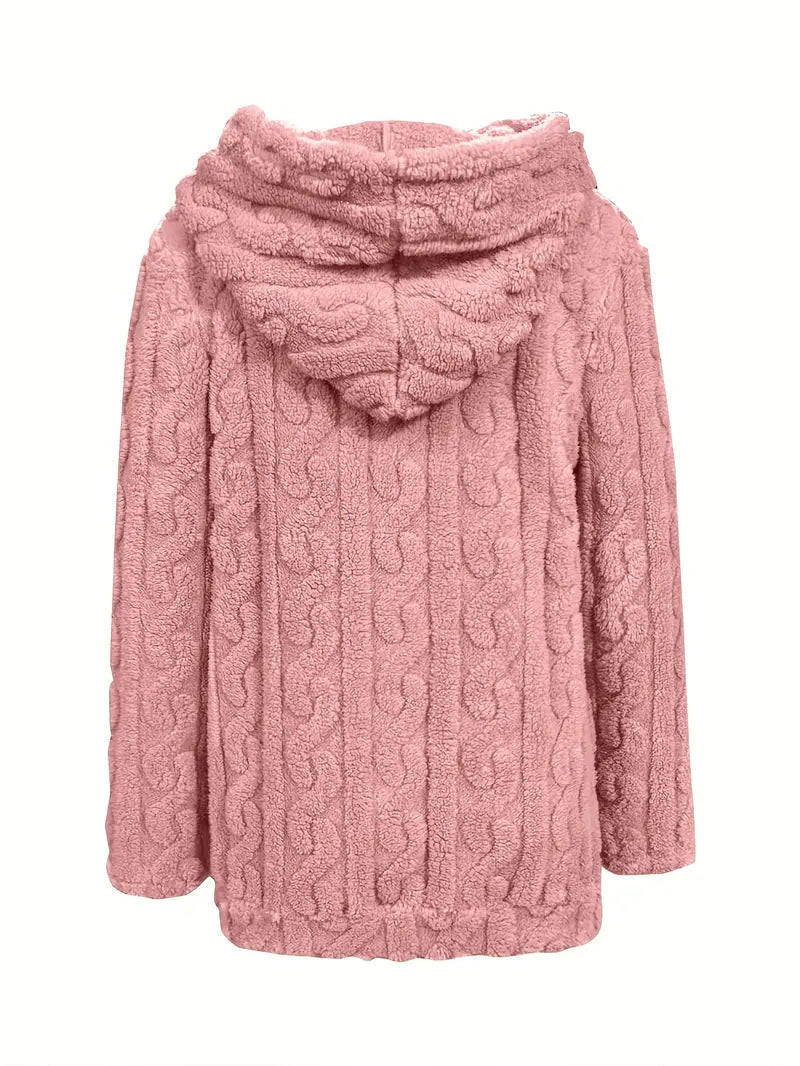 Ganka - Long Sleeve Hooded Pullover with Zipper
