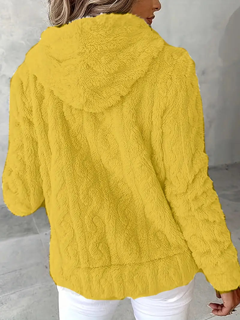 Ganka - Long Sleeve Hooded Pullover with Zipper