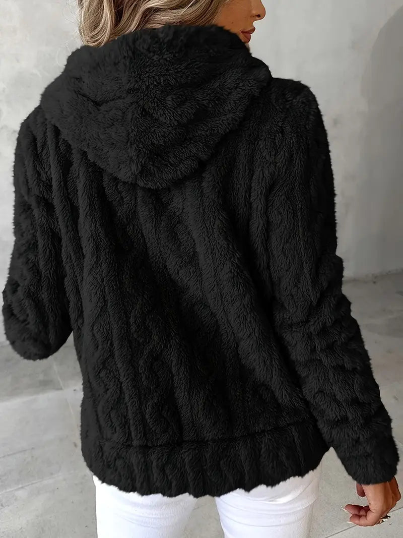 Ganka - Long Sleeve Hooded Pullover with Zipper