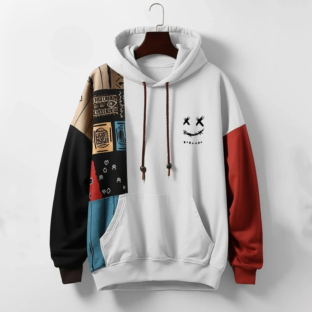 Geffrey – Comfortable Long Sleeve Hoodie with Contrast