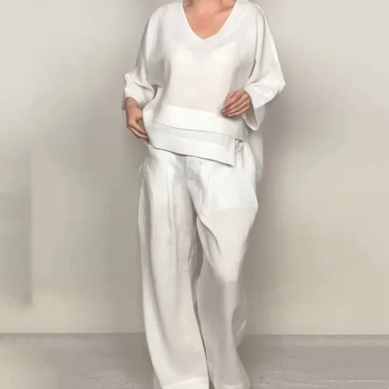 Ginevra – Comfortable Two-Piece Set Made of Cotton and Linen
