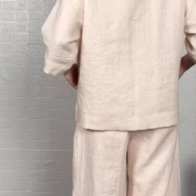 Ginevra – Comfortable Two-Piece Set Made of Cotton and Linen