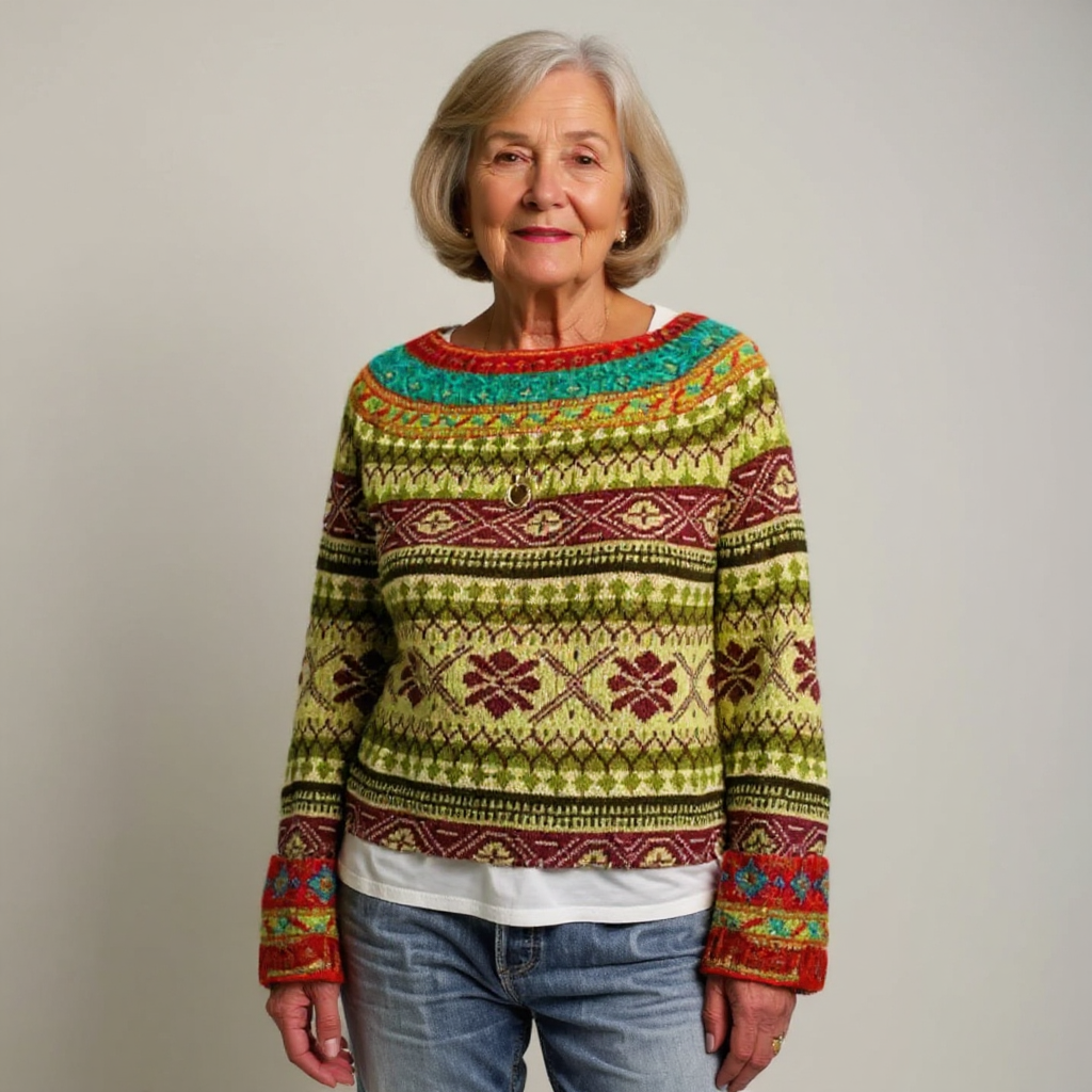 Girelli - Classic Icelandic Knit Sweater Made of Wool