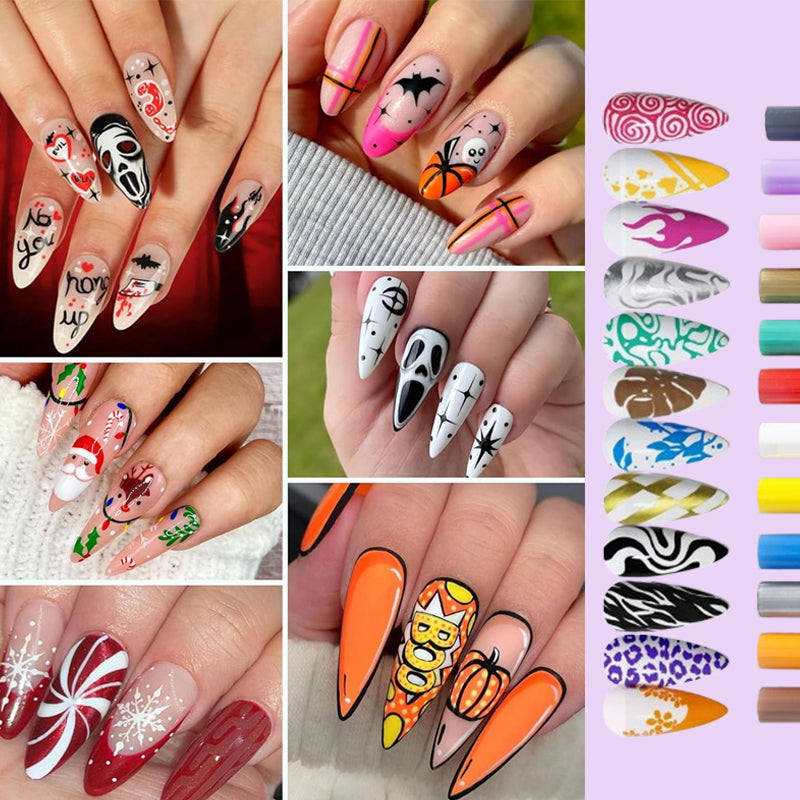 GlamSketch – Nail Art Pen Set in 12 Colors