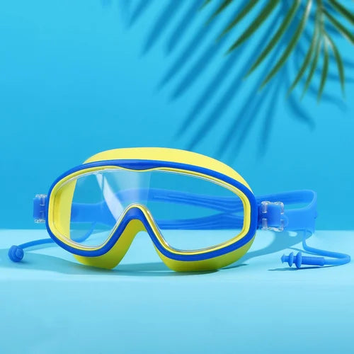 HD Swim Goggles for Kids with Large Frame, Waterproof and Anti-Fog