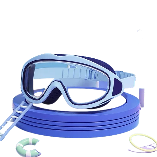 HD Swim Goggles for Kids with Large Frame, Waterproof and Anti-Fog