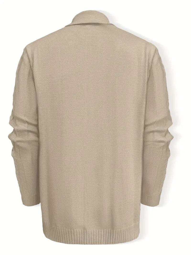 Hatem - Casual Knit Cardigan with Long Sleeves