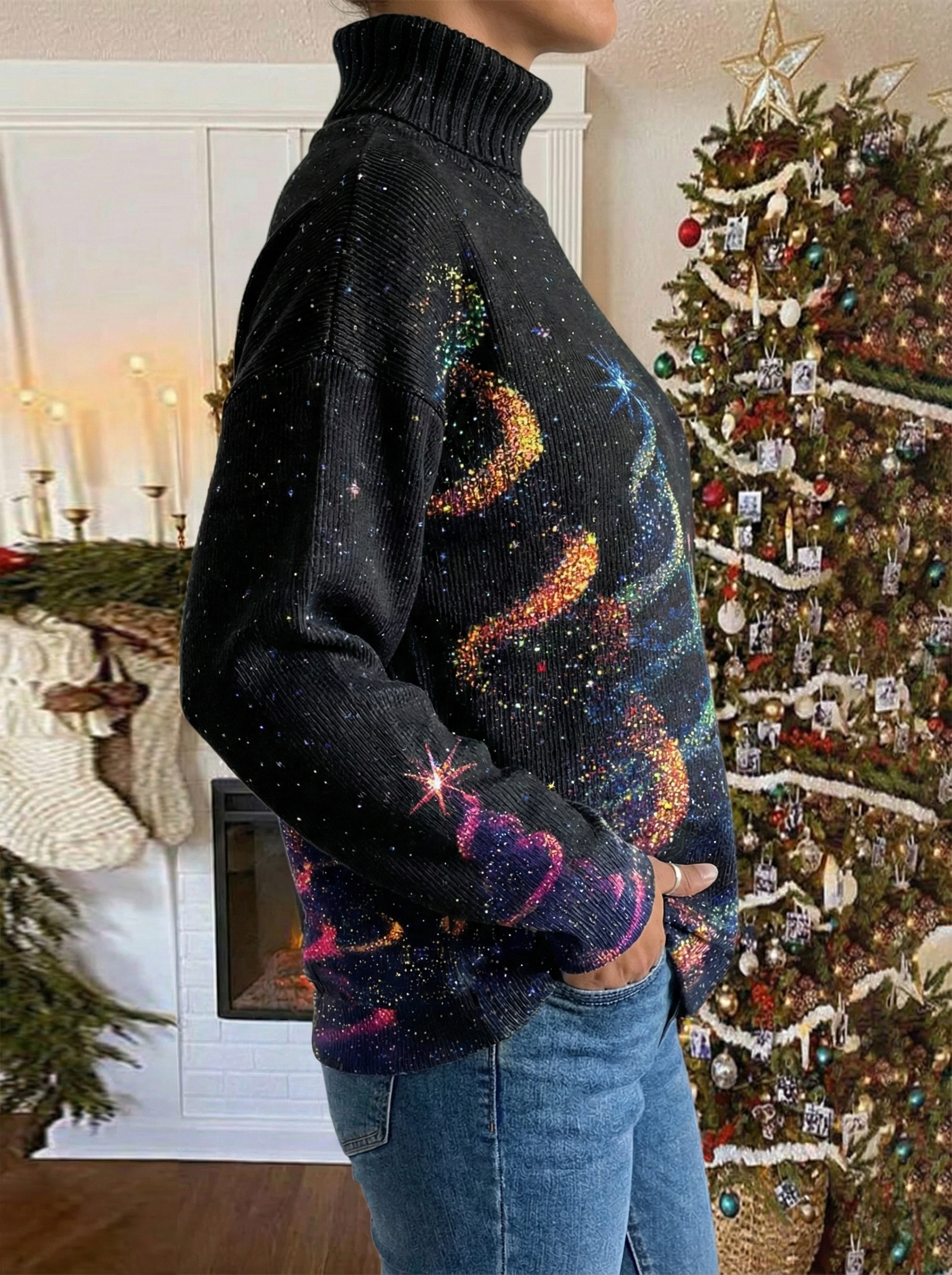 Helda – Christmas Sweater with Star Print