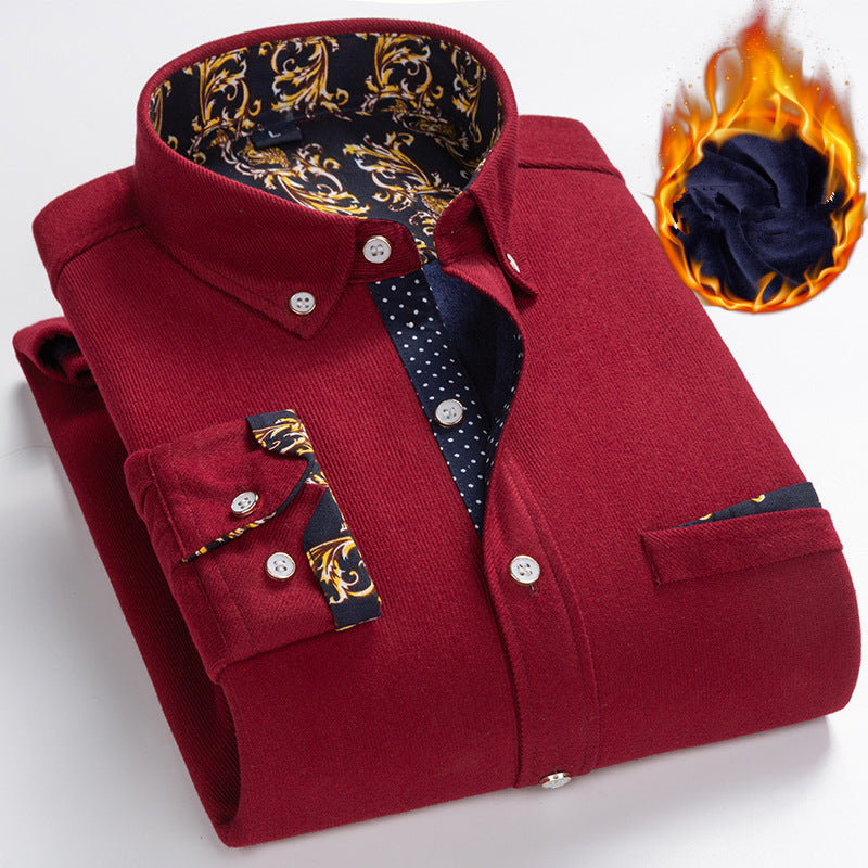 Helmuth – Warm Thick Fleece Cord Shirt