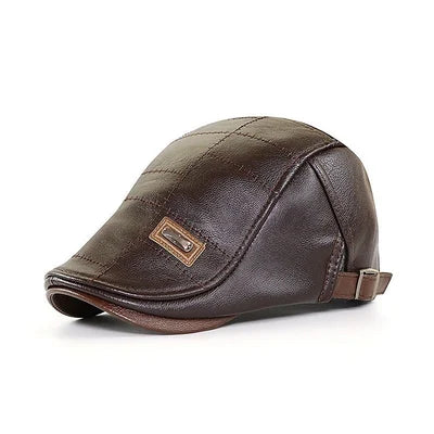High-Quality Trendy Leather Beret