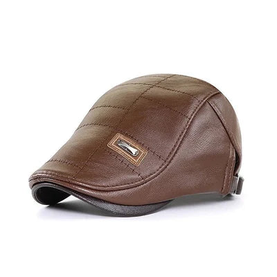 High-Quality Trendy Leather Beret