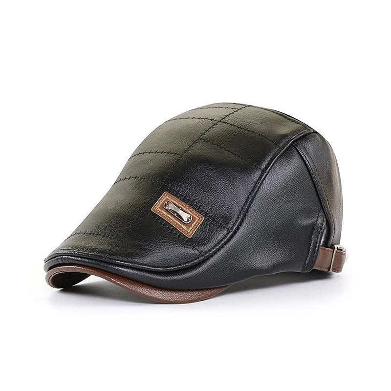 High-Quality Trendy Leather Beret