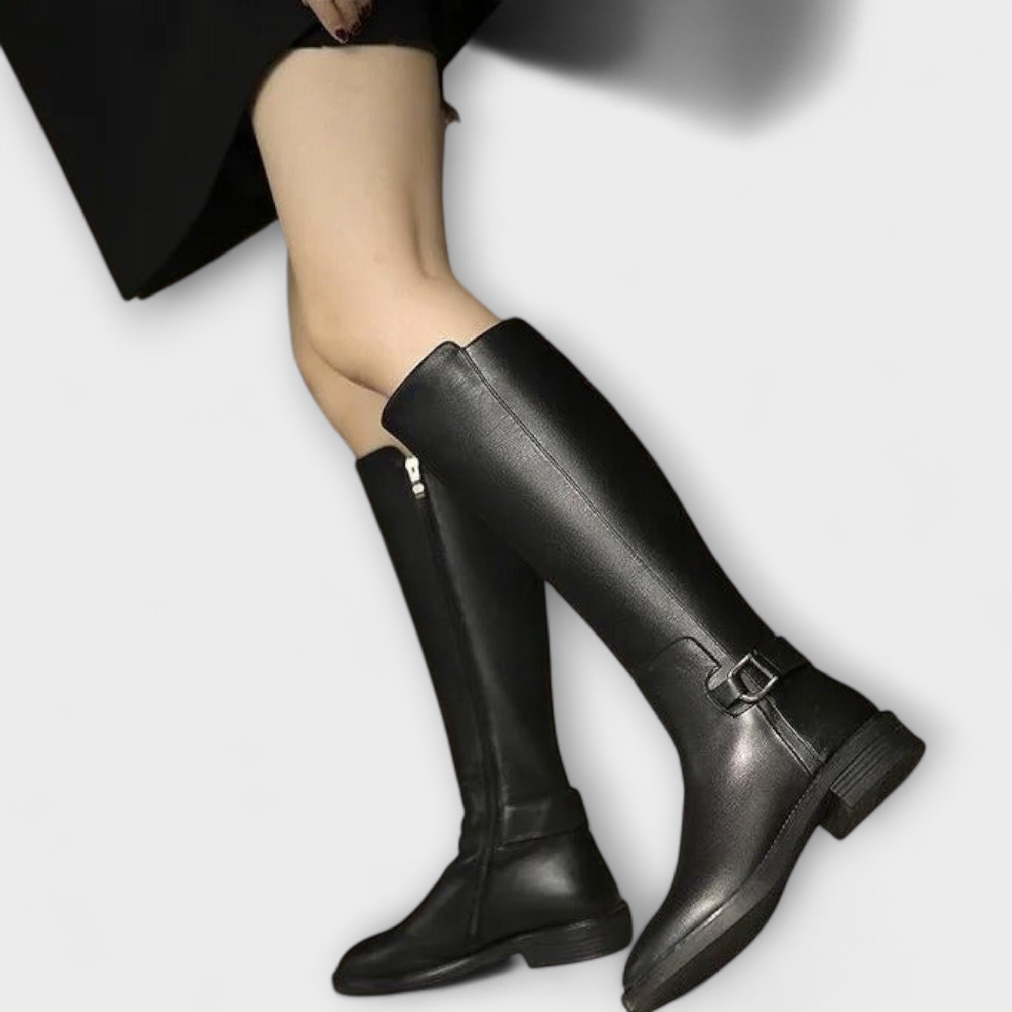 Hilmira - Leather Knee High Boots